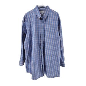 Paul Fredrick Men's Non-Iron Two-Ply Cotton Pinpoint Dress Shirt - 18-35